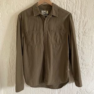 Top Shop Top Man Green Long Sleeve Button Down Shirt Size Medium